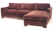 J Green Furniture Camden Chaise Sectional Block Leg Surround