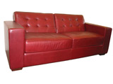 J Green Furniture classic red leather Sofa 